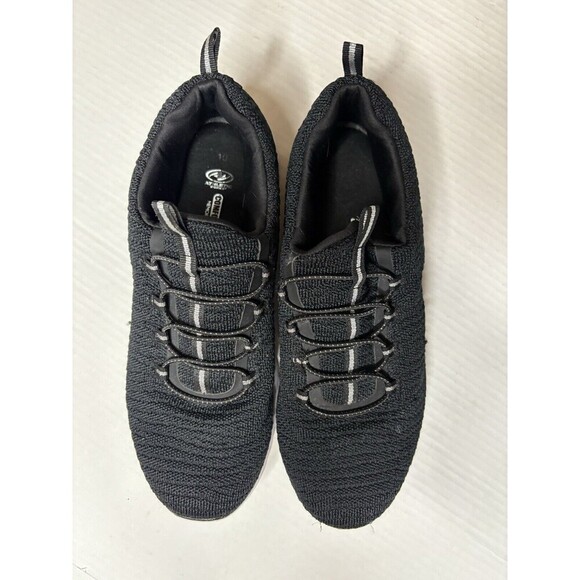 Athletic Works Women’s Bungee‎ Slip On Sneakers Black Comfort Sneaker Size 10 - Picture 1 of 6